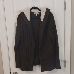 Cabela's Brown Cable Knit Cardigan